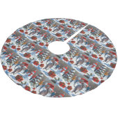 Sphynx Cat Running in Snow met kerst Pet Kerstboom Rok (Gekanteld)