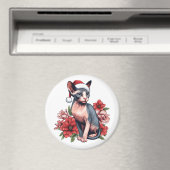 Sphynx Cat Santa Hat Kerstmis Magneet (Insitu (Vaatwasser))