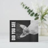 Sphynx Cat Sarcastic Fur Humor Illustration Briefkaart (Staand voorkant)