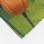 Sphynx Cat Spring Bloemen Schilderen Fleece Deken (Hoek)