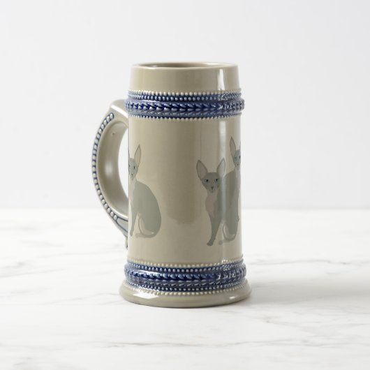 Sphynx Cat Stein Bierpul (Voorkant links)