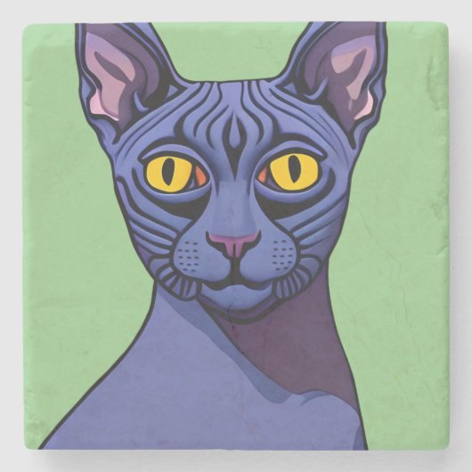 Sphynx Cat Stenen Onderzetter (Voorkant)