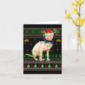 Sphynx Cat Ugly Christmas Sweaters Holiday Santa C Kaart (Gele Bloem)