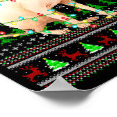 Sphynx Cat Ugly Christmas Sweaters Holiday Santa C Poster (Hoek)