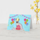 Sphynx Cat Verjaardagsvakantie Kaart (Gele Bloem)