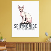 Sphynx Cat Vibe Under Sunlight Art Canvas Afdruk (Insitu (Woonkamer))