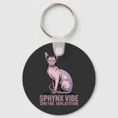 Sphynx Cat Vibe Under Sunlight Art Sleutelhanger (Voorkant)