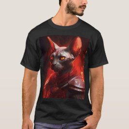 Sphynx Cat Warrior met pantser T-shirt