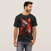 Sphynx Cat Warrior met pantser T-shirt (Voorkant volledig)