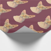 Sphynx Cat Waterverf Portret Cadeaupapier (Hoek)