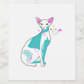 Sphynx Cat Wijn Etiket (Enkel label)