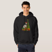 Sphynx Cat Xmas Lights Santa Sphynx Cat Christma Hoodie (Voorkant volledig)