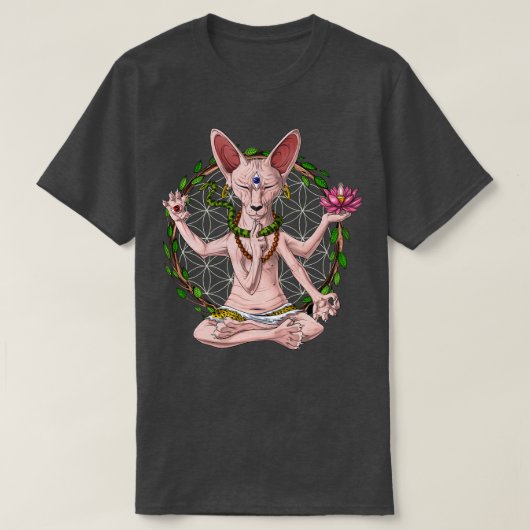 Sphynx Cat Yoga T-shirt (Design voorkant)