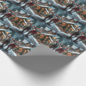 Sphynx Cats Christmas Snow Holiday Cadeaupapier (Hoek)