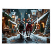 Sphynx Cats Christmas Snow Holiday Groot Cadeauzakje (Achterkant)