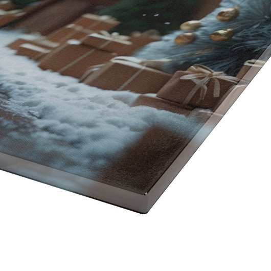 Sphynx Cats Christmas Snow Holiday Snijplank (Hoek)