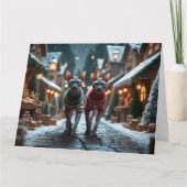 Sphynx Cats Kerstmis Sneeuw Vakantie Kaart (Voorkant)