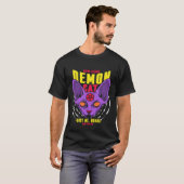 Sphynx Demon Kat Pentagram Occulte Satan T-shirt (Voorkant volledig)