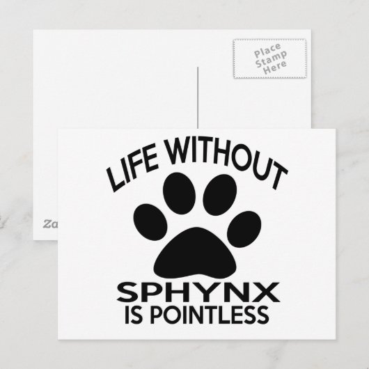 SPHYNX-DESIGN BRIEFKAART (Voorkant / Achterkant)