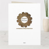 Sphynx Devon Rex kat grote sepia foto Kaart (Achterkant)