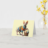 Sphynx Downloadbare Pasen Kaart (Gele Bloem)