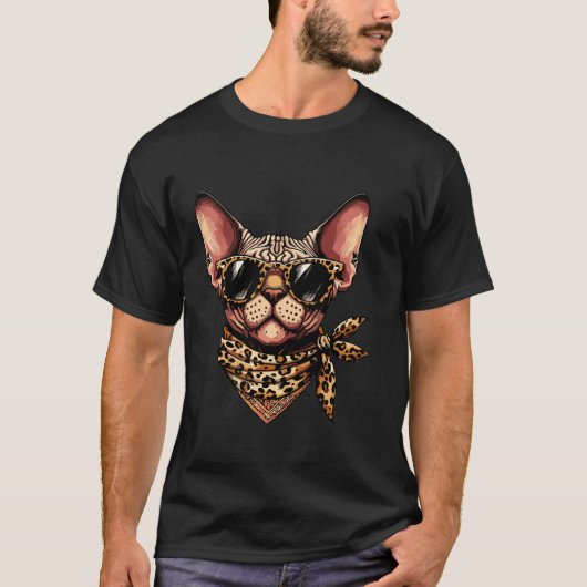 Sphynx dragen luipaard sjaal dier dragen Sungla T-shirt (Voorkant)