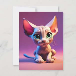 SPHYNX haarloos kattenkitten briefkaart