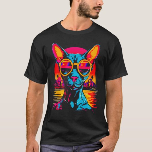 Sphynx Haarloze Cat Zonnebril T-shirt (Voorkant)