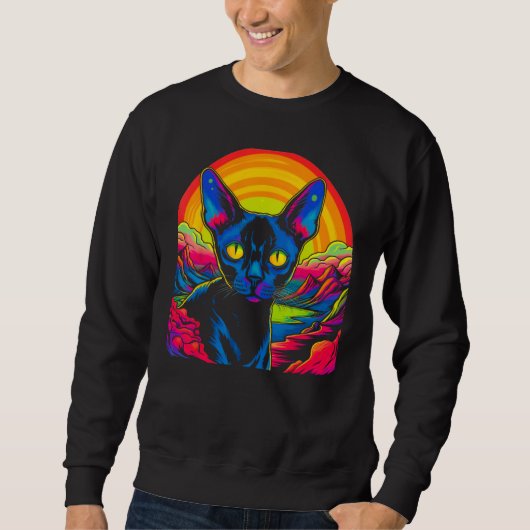 Sphynx haarloze kat ontwerper trui (Voorkant)