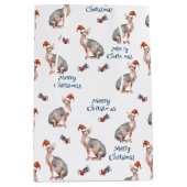 Sphynx Haarloze Kat Sinterklaas Pet Kerst Medium Cadeauzakje (Voorkant)