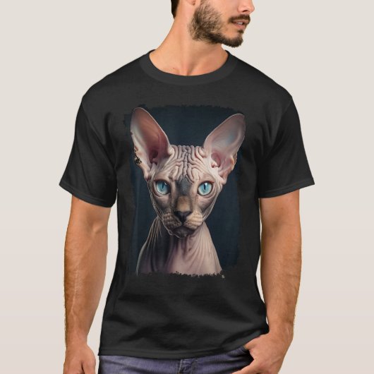 Sphynx haarloze kat t-shirt (Voorkant)