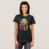 Sphynx Hairless Cat Abstract Art T-shirt (Voorkant volledig)