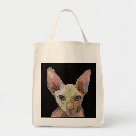 SPHYNX HAIRLESS CAT-CANVAS TAS (Voorkant)