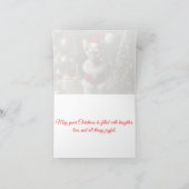 Sphynx Hairless Cat Christmas Card  Bedankkaart (Binnen)