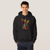 Sphynx Hairless Cat Guitar Hoodie (Voorkant volledig)
