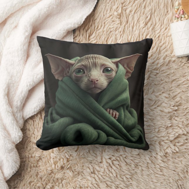 SPHYNX HAIRLESS CAT-PILLOW KUSSEN (Deken)