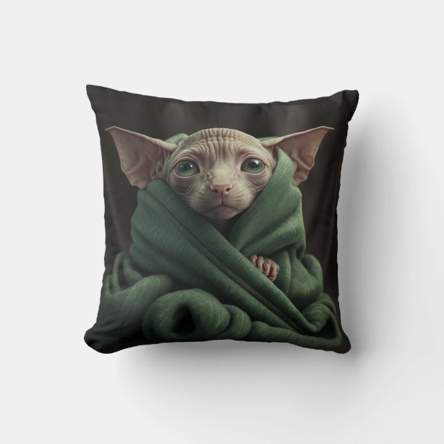 SPHYNX HAIRLESS CAT-PILLOW KUSSEN (Voorkant)