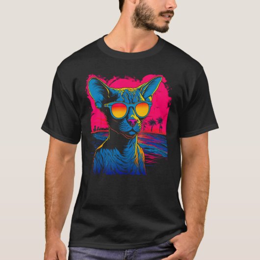 Sphynx Hairless Cat Summer Party T-shirt (Voorkant)