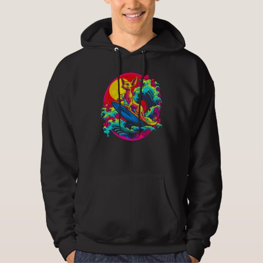 Sphynx Hairless Cat Surf Hoodie (Voorkant)