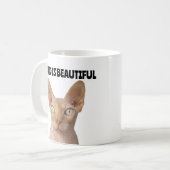 SPHYNX HAIRLESS CATS, mokken, Bald is mooie Koff Koffiemok (Voorkant links)