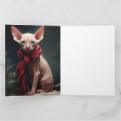 Sphynx Hond in Sneeuw Kerstmis Kaart (Binnen)