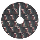 Sphynx Hond in Sneeuw Kerstmis Kerstboom Rok (Voorkant)