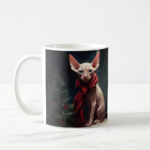 Sphynx hond in Sneeuw Kerstmis Koffiemok
