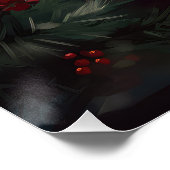 Sphynx Hond in Sneeuw Kerstmis Perfect Poster (Hoek)