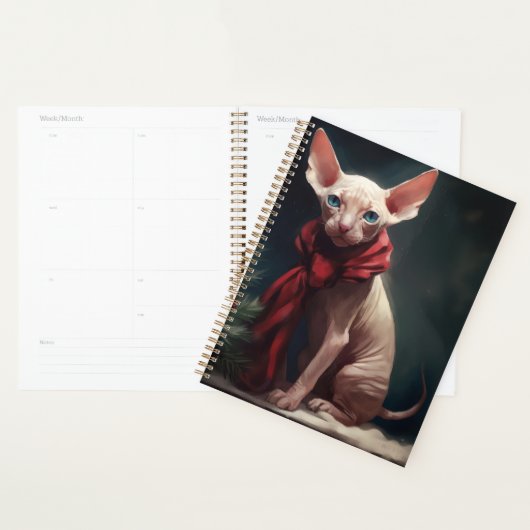 Sphynx Hond in Sneeuw Kerstmis Planner (Display)