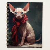 Sphynx Hond in Sneeuw Kerstmis Planner (Voorkant)
