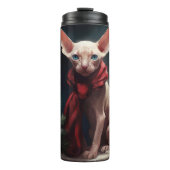Sphynx Hond in Sneeuw Kerstmis Thermosbeker (Voorkant)