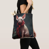 Sphynx Hond in Sneeuw Kerstmis Tote Bag (Dichtbij)