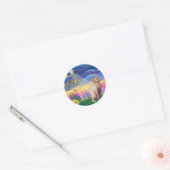 Sphynx Kat 1 - Schemering Ronde Sticker (Envelop)