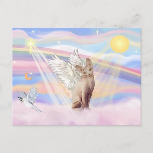 Sphynx Kat 1 - Wolken Briefkaart (Voorkant)